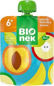Bionek Ovocná kapsička jablko, meruňka, banán 90 g