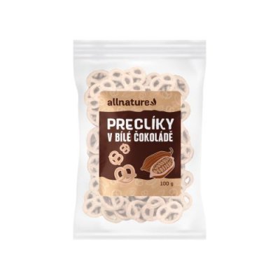 Allnature Preclíky v bílé čokoládě 100 g