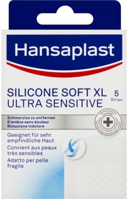 Hansaplast Silicone Soft Ultra Sensitive XL náplasti 5 ks