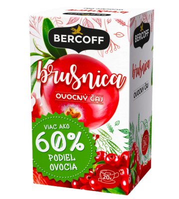 Bercoff Ovocný čaj Brusinka 40 g 16 ks