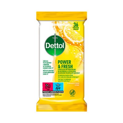 Dettol Antibakteriální ubrousky citrón a limeta 32 ks Dettol Antibakteriální ubrousky citrón a limeta 32 ks