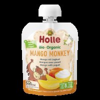 Holle Mango Monkey - BIO Dětské ovocné pyré s jogurtem 85 g Holle Mango Monkey - BIO Dětské ovocné pyré s jogurtem 85 g