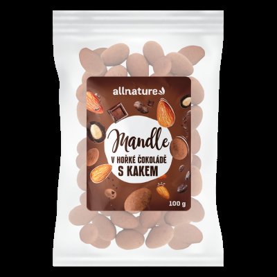 Allnature Mandle v čokoládě s kakaem 100 g