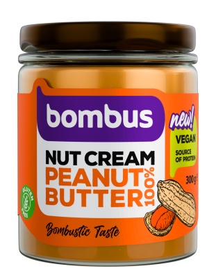Bombus Nuts Energy Peanut Butter 100% 300 g
