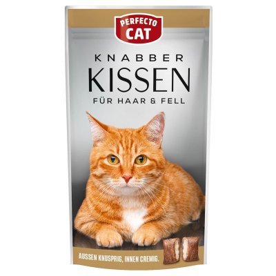 Perfecto Cat snack polštářky pro zdravou srst a kůži 50 g