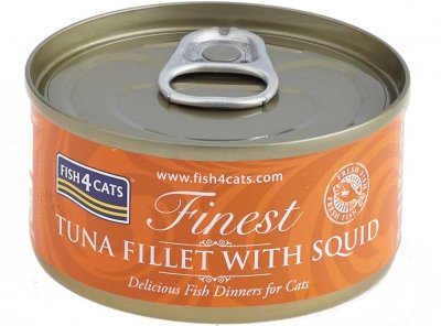 Fish4Cats Konzerva pro kočky Finest tuňák s olihní 70 g