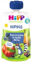 HiPP BIO Hippis 100% ovoce Jablko-Hruška-Červené ovoce + železo 100 g