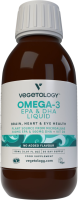 Vegetology Opti-3, Omega-3 EPA a DHA s vitaminem D3, bez příchutě 150 ml Vegetology Opti-3, Omega-3 EPA a DHA s vitaminem D3, bez příchutě 150 ml