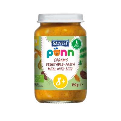 Salvest PÕNN BIO Hovězí maso s těstovinami 8+ měsíců a výš 130 g