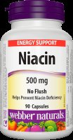 Webber Naturals Niacin 500mg 90 kapslí