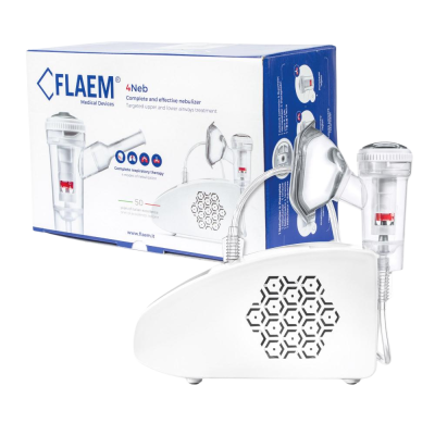 Flaem 4NEB Pneumaticko pístový inhalátor se 4 režimy, s certifikátem TUV Rheinland Flaem 4NEB Pneumaticko pístový inhalátor se 4 režimy, s certifikátem TUV Rheinland