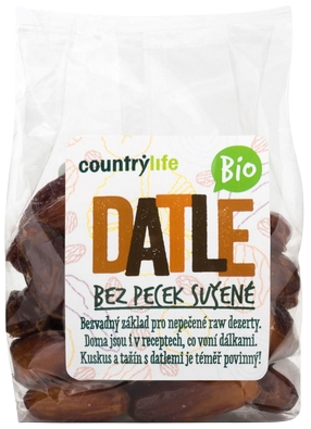 Country Life Datle sušené bez pecek BIO 250 g