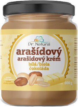 Dr. Natural Arašídový krém s bílou čokoládou 500 g