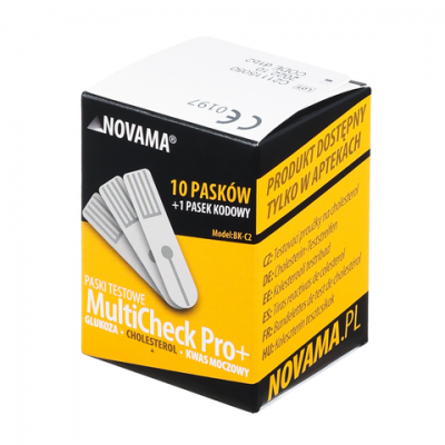 Novama MULTICHECK PRO+, Testovací proužky na cholesterol, 10ks