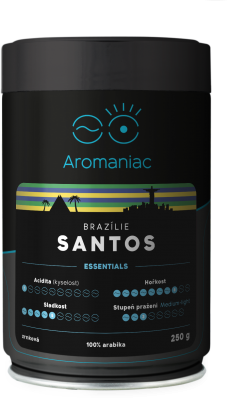 Aromaniac Brazílie Santos, zrnková, dóza 250 g