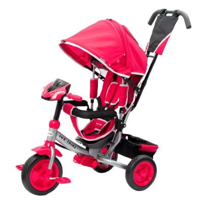 BABY MIX Dětská tříkolka s LED světly Lux Trike růžová