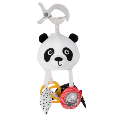 Canpol babies BabiesBoo Senzorická závěsná cestovní hračka Panda s klipem