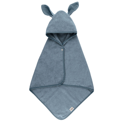 Bibs Kangaroo osuška s kapucí z BIO bavlny - Petrol