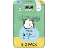 Muumi Baby Pants 5 Maxi+ 10-15 kg kalhotkové eko pleny 54 ks