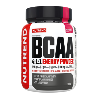 Nutrend BCAA 4:1:1 Energy Powder malina 500 g