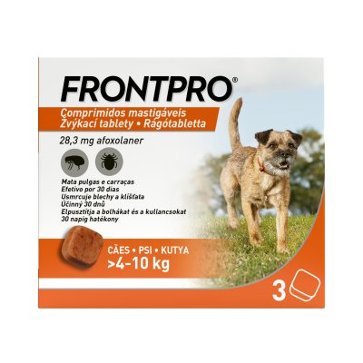 FRONTPRO Antiparazitiární žvýkací tablety pro psy (4-10 kg) 3 tablet