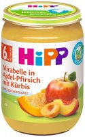 HiPP Jablko, broskve, mirabelky, máslová dýně od 6. měsíce 190 g