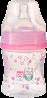 BabyOno Láhev antikoliková Klasik růžová 0m+ 120 ml BabyOno Láhev antikoliková Klasik růžová 0m+ 120 ml