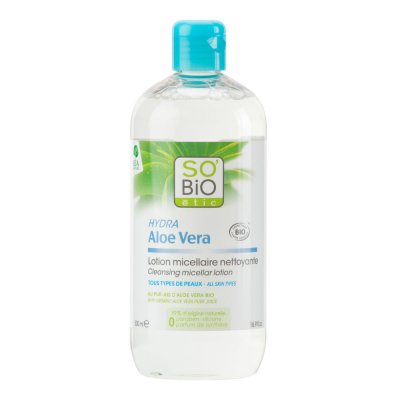 SO´BIO ÉTIC Voda micelární čisticí aloe vera BIO 500 ml