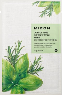 Mizon Joyful Time Essence Mask Herb Plátýnková maska se zpevňujícím účinkem 23 g