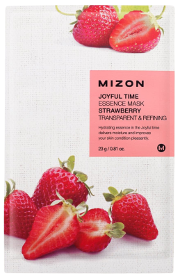 Mizon Joyful Time Essence Mask Strawberry Plátýnková maska se zjemňujícím účinkem 23 g Mizon Joyful Time Essence Mask Strawberry Plátýnková maska se zjemňujícím účinkem 23 g