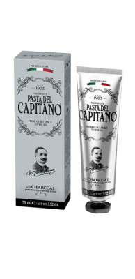 Pasta del capitano 1905 Charcoal - premium zubní pasta s aktivním uhlím 75 ml