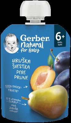 Gerber Natural kapsička hruška a švestka 90 g Gerber Natural kapsička hruška a švestka 90 g