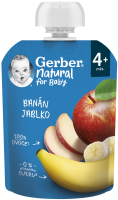 Gerber Natural kapsička banán a jablko 90 g