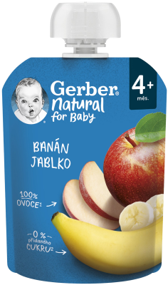 Gerber Natural kapsička banán a jablko 90 g Gerber Natural kapsička banán a jablko 90 g