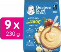 Gerber Cereal mléčná kaše ovocná Dobrou noc 9 x 230 g