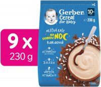 Gerber Cereal mléčná kaše kakaová Dobrou noc 9 x 230 g
