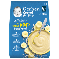 Gerber Cereal mléčná kaše banánová Dobrou noc 230 g Gerber Cereal mléčná kaše banánová Dobrou noc 230 g