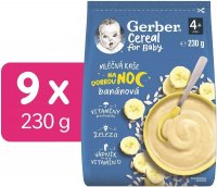 Gerber Cereal mléčná kaše banánová Dobrou noc 9 x 230 g