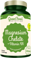 GreenFood Nutrition Magnesium Chelát + Vitamin B6 90 kapslí
