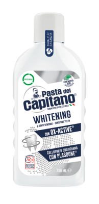 Pasta del capitano Whitening - ústní voda s bělícím účinkem 750ml + zdarma zubní pasta Basic Pasta del capitano Whitening - ústní voda s bělícím účinkem 750ml + zdarma zubní pasta Basic