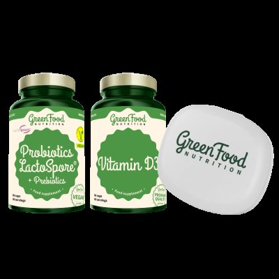 GreenFood Nutrition Probiotics Lactospore® + Prebiotics +Vitamin D3 2 ks