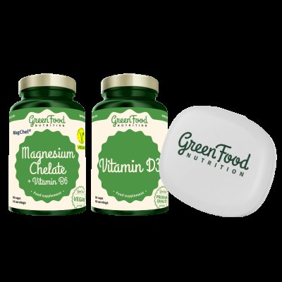 GreenFood Nutrition Magnesium Chelate + Vitamin D3 2 ks
