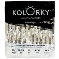 Kolorky Night Moments - Vesmír - XL (12-25 kg) noční jednorázové ekoplenky 25 ks