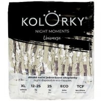 Kolorky Night Moments - Vesmír - XL (12-25 kg) noční jednorázové ekoplenky 25 ks