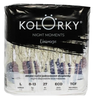 Kolorky Night Moments Multipack - Vesmír - L (8-13 kg) noční jednorázové ekoplenky 108 ks