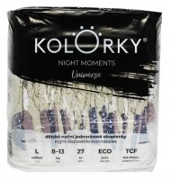 Kolorky Night Moments Multipack - Vesmír - L (8-13 kg) noční jednorázové ekoplenky 108 ks