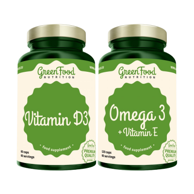 GreenFood Nutrition Omega 3 + Vitamin E +Vitamin D3 2 ks