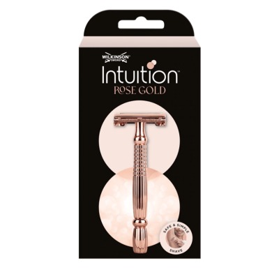 Wilkinson Intuition Double Edge Rose Gold Razor Dámský kovový strojek Classic + žiletky 10 ks