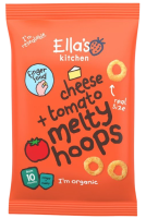 Ella's Kitchen BIO křupavé kroužky se sýrem a rajčaty 20 g Ella's Kitchen BIO křupavé kroužky se sýrem a rajčaty 20 g