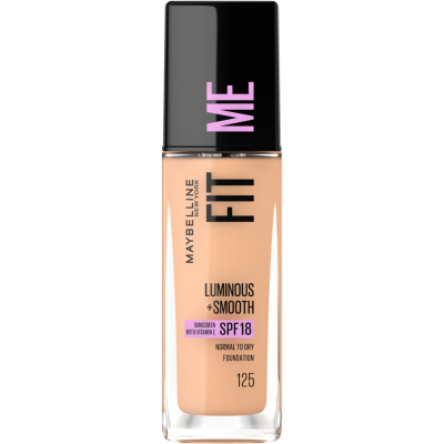 Maybelline New York Fit me Luminous + Smooth 125 Nude Beige make-up, 30 ml
